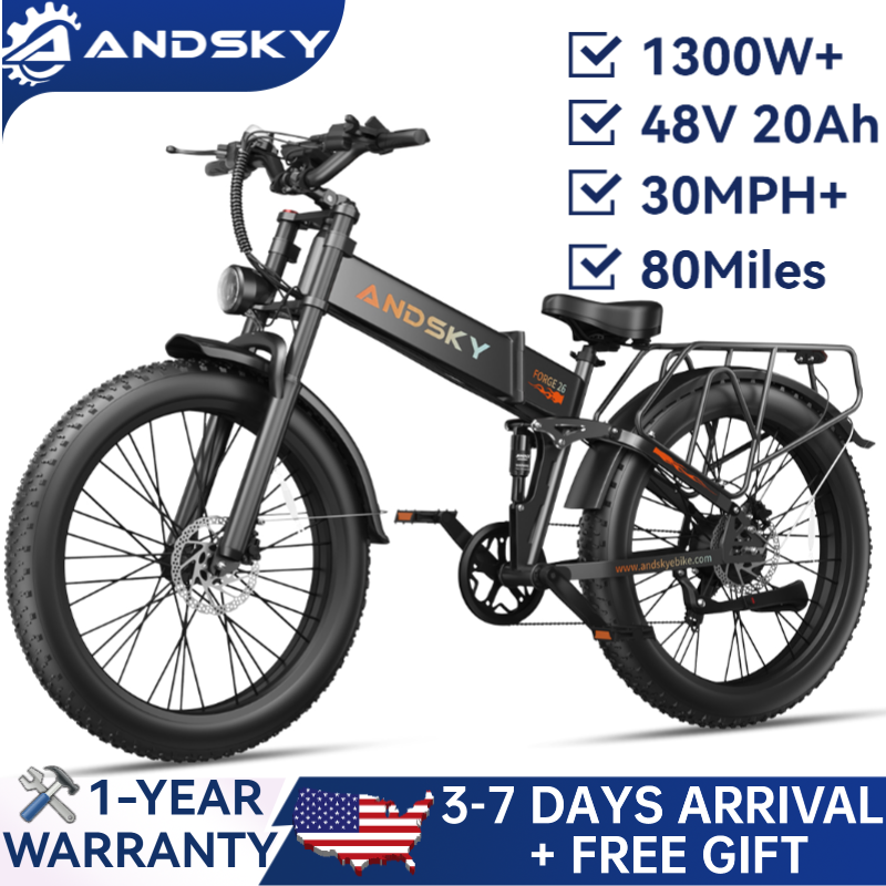 Commuting On Mountain Bike - ANDSKY Forge 26 Foldable Electric Bike