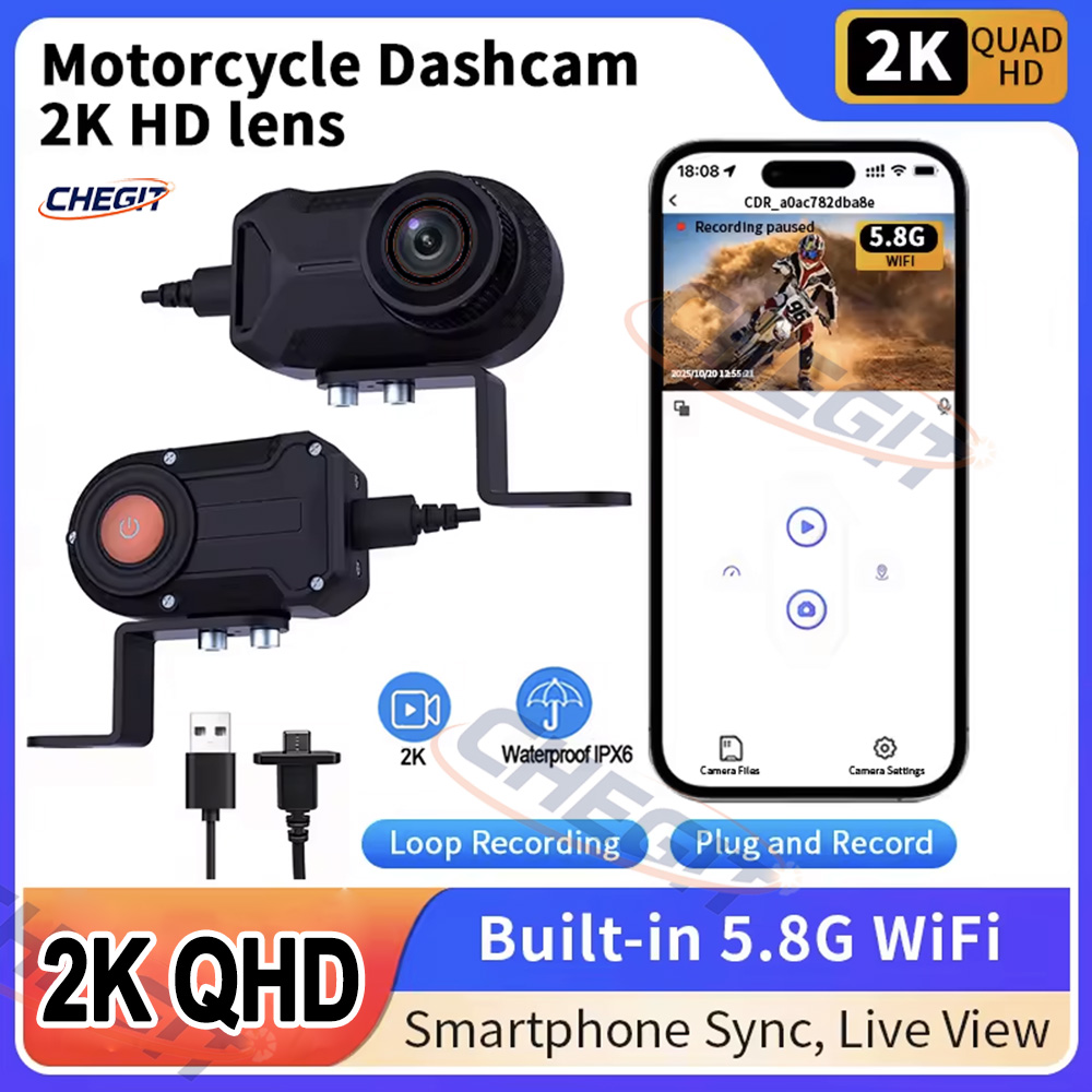 Motorcycle DVR 2K HD WiFi With - Cycling Loop review and price
