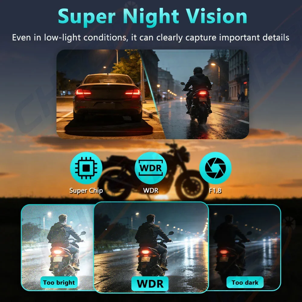 Motorcycle DVR 2K HD WiFi With - Cycling Loop review and price