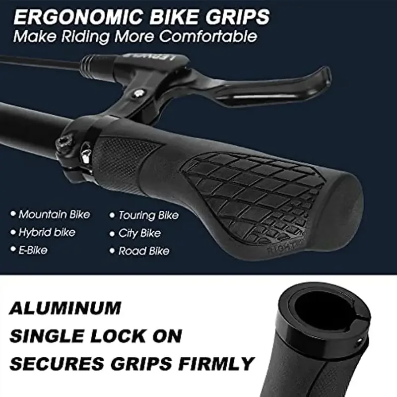 Alloy Rubber Bike Grips Single - Commuting On Mountain Bike review and price