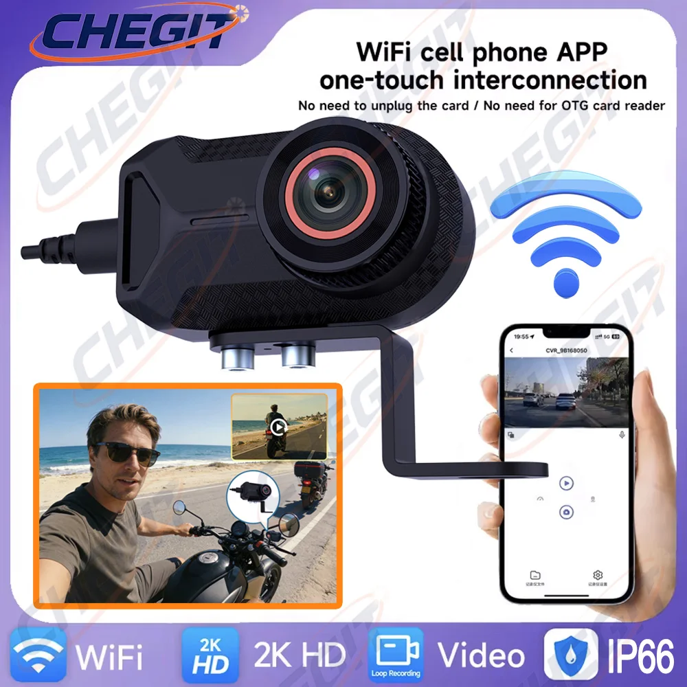 New 2K HD Motorcycle DVR WiFi  - Cycling Loop review and price