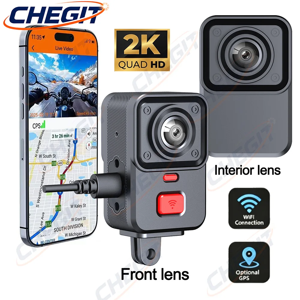 2 Camera Motorcycle DVR 2K HD  - Cycling Loop review and price