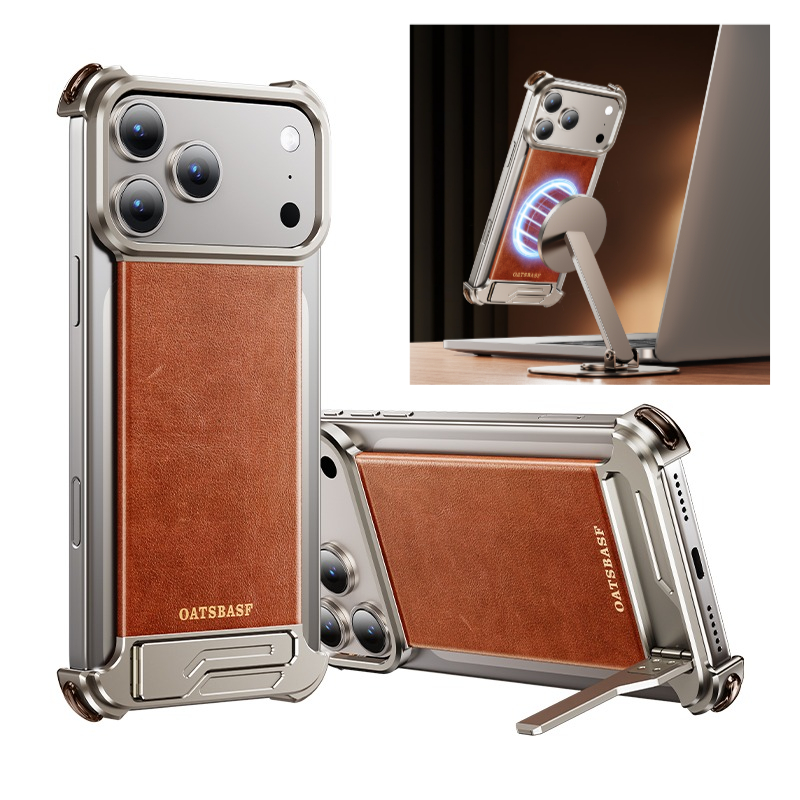 Oatsbasf Leather for iPhone 17 - Kickstand Adjustable review and price