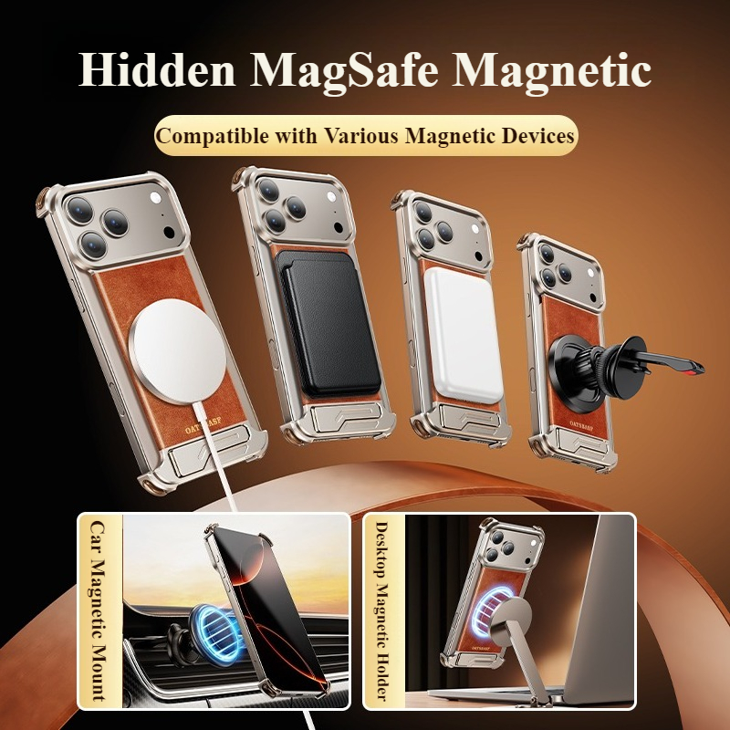 Oatsbasf Leather for iPhone 17 - Kickstand Adjustable review and price