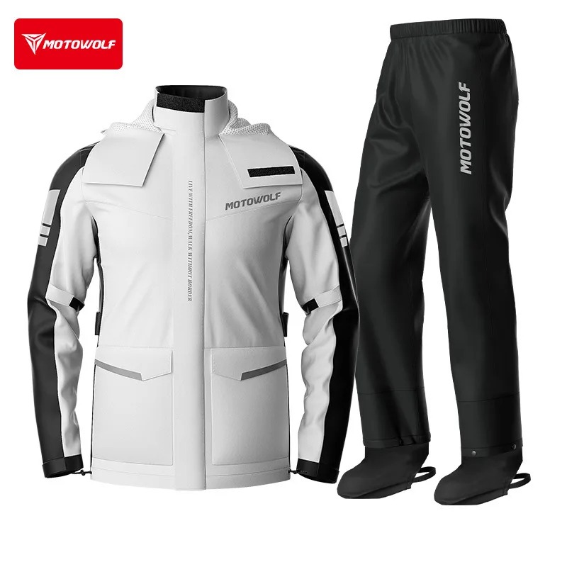 Motowolf Reflective Motorcycle - Cycling Commuter Rain Jacket review and price